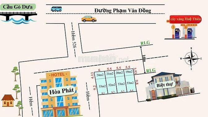 Mở bán 4 lô FO-Đường Phạm Văn Đồng- Xây dựng 5 tầng- 73m2- 6.95 tỷ