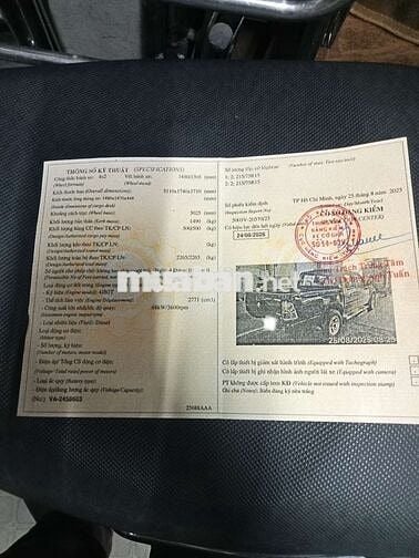 Xe bán tải JRD không niên hạn