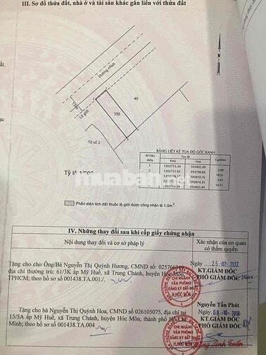 Đất 5x18m Shr MT nhựa 12m1/70m đg Tô Ký Cách Chợ Ba Bầu 500m
