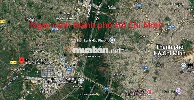 Đất đầu tư Long An đối diện Đại học Tân Tạo