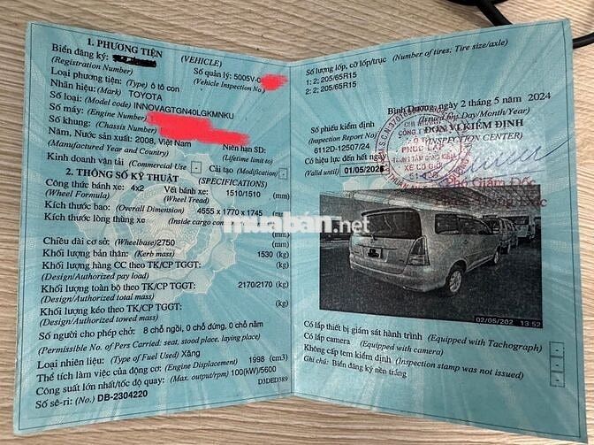 Toyota Innova 2008  - 179000 km