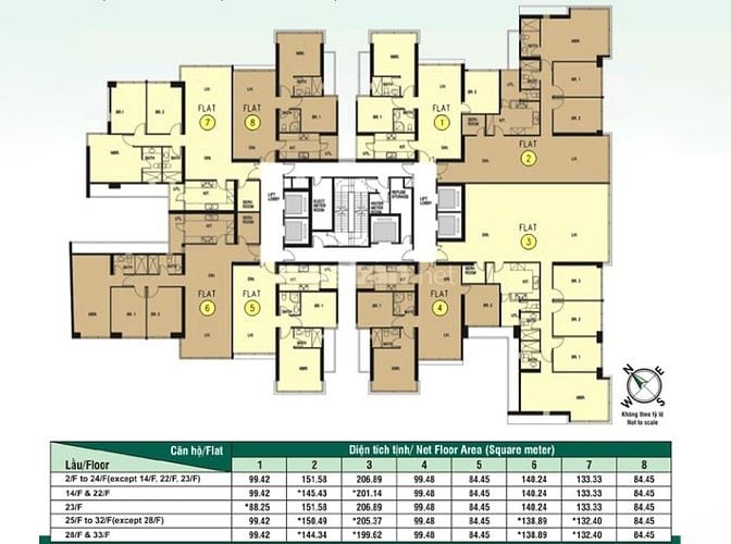 Cần bán Căn hộ tại Saigon Pearl Bình Thạnh gồm 2 phòng ngủ view 84m2