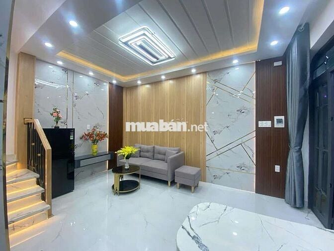 NHÀ MỚI THIẾT KẾ SANG TRỌNG 4,5×6 ĐƯỜNG BÙI QUANG LÀ. P12. QUẬN GÒ VẤP