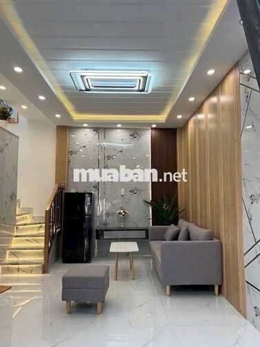 NHÀ MỚI THIẾT KẾ SANG TRỌNG 4,5×6 ĐƯỜNG BÙI QUANG LÀ. P12. QUẬN GÒ VẤP