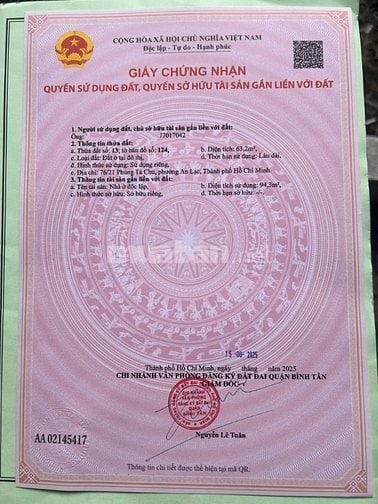  Bán nhà hẻm 76/ Phùng Tá Chu, 7 x 10m, cấp 4, giá 5.9 tỷ. (Tín Hưng)
