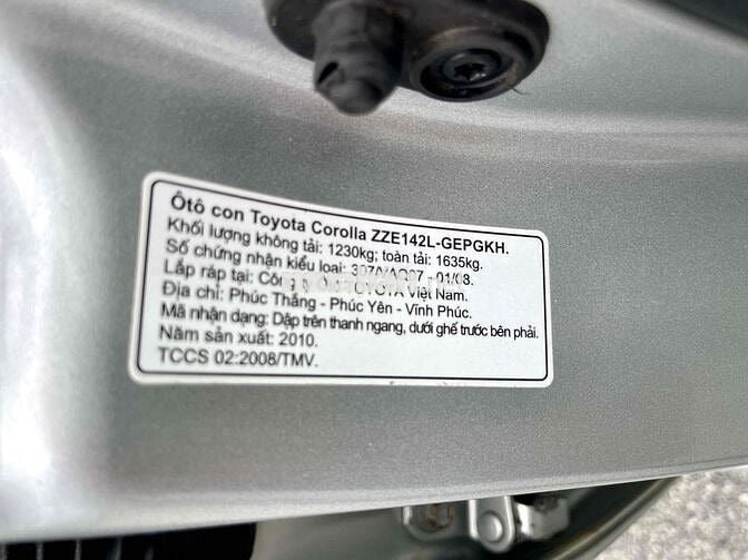 Bán xe Toyota Corolla Altis 2010 số tự động