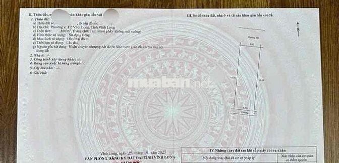 BÁN NHANH GIÁ RẺ NỀN THỔ ĐẸP PHƯỜNG 9