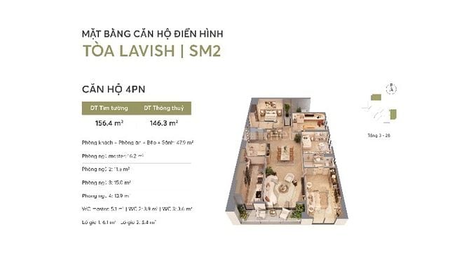 Bán căn 2PN vốn vào chưa đến 2 tỷ view tiện ích cảnh quan nội khu