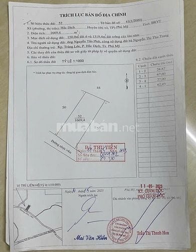 Đất mặt tiền Lê Đức Thọ, TX.Phú Mỹ, cơ hội đầu tư đất Bà Rịa-Vũng Tàu