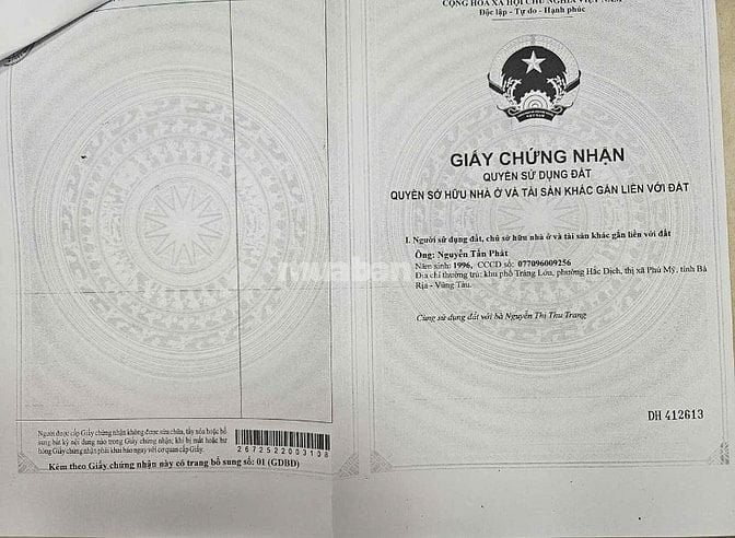 Đất mặt tiền Lê Đức Thọ, TX.Phú Mỹ, cơ hội đầu tư đất Bà Rịa-Vũng Tàu