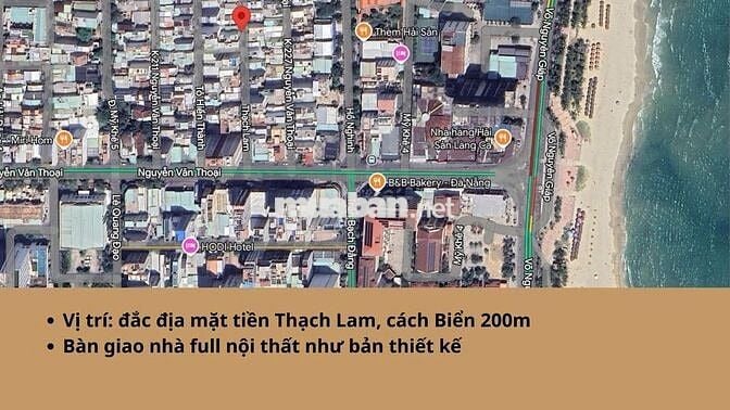 BÁN NHÀ ĐẸP SÁT NGUYỄN VĂN THOẠI - 200M TỚI BIỂN - GIÁ 15TY TL