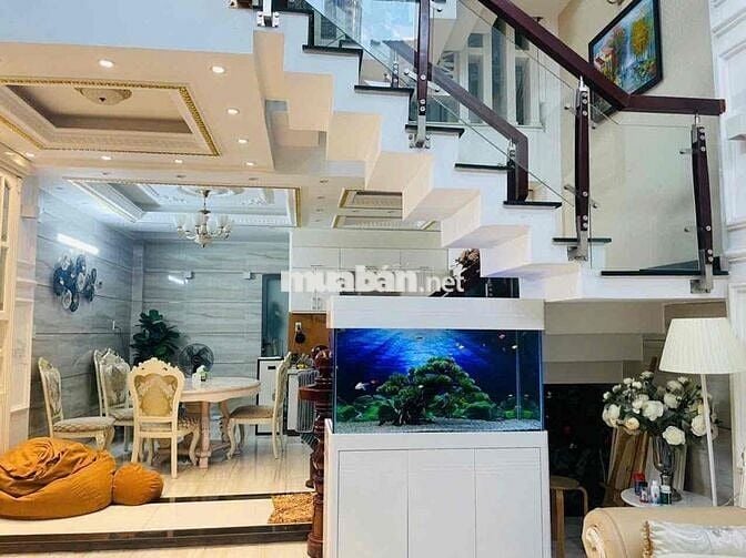 cho thuê nhà 1/ thống nhất (4,4x14) lửng , 3 lầu , st , 4pn , 6wc