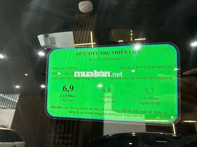 Honda CRV 2019 bản G 1.5L Turbo,màu trắng,79.000km