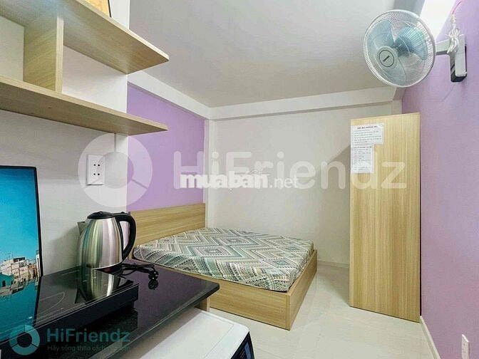 Căn hộ có gác , studio máy giặt riêng ngay sát ĐH Luật Q1