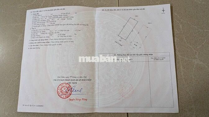 Bán nhà mặt tiền 3 tầng 115m2, 2 phòng ngủ, đường Lý Tự Trọng Đà Nẵng