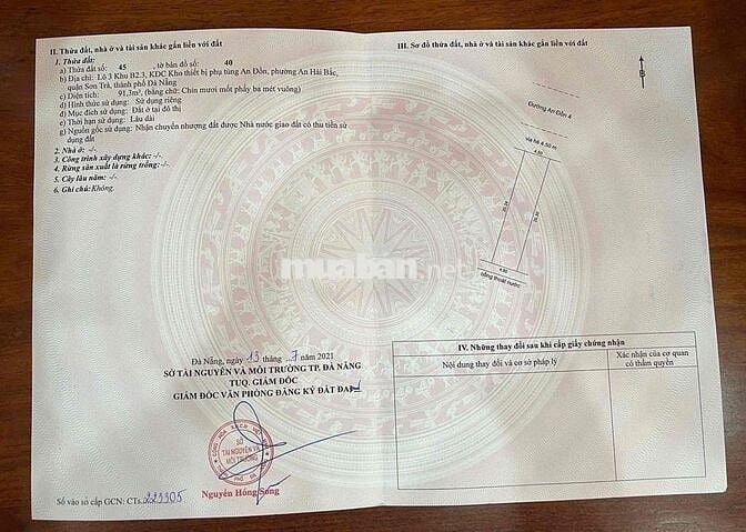 Cặp đất Mặt Tiền An Đồn 4 , sát công viên Hồ Nghinh , cách biển 300m