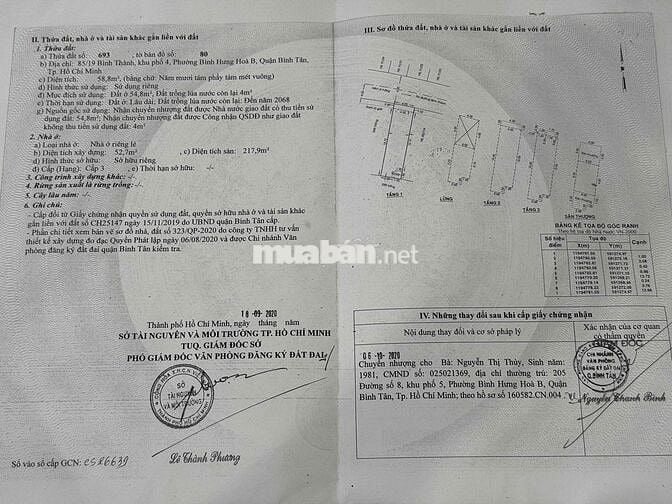 Em Chính Chủ bán Nhà Mặt Tiền 85 Bình Thành, KDC Vĩnh Lộc, Bình Tân