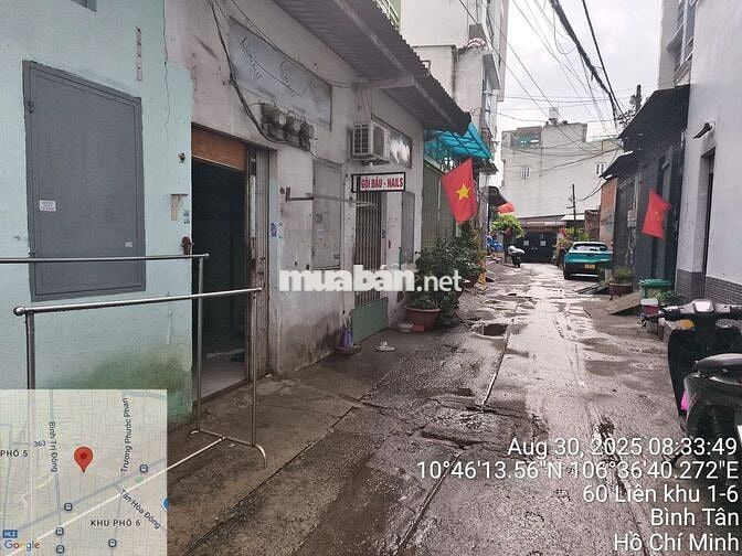 Phòng trọ 14 m2, có gác lửng đường liên khu 1-6, Bình Trị Đông