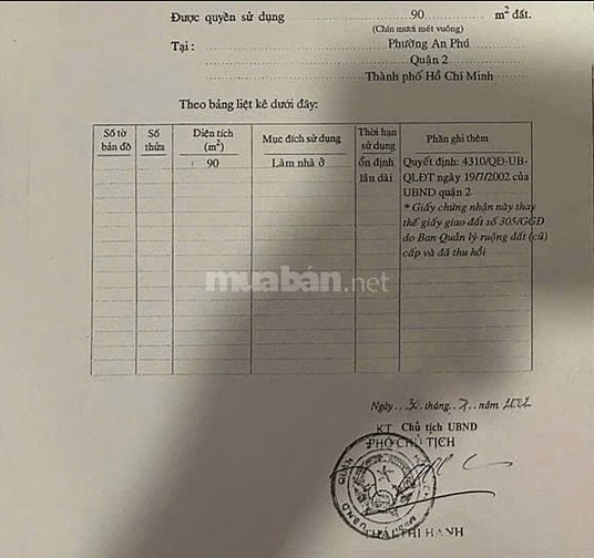 Đất mặt tiền Giang Văn Minh Q2 – DT 90m², pháp lý rõ ràng, giá tốt