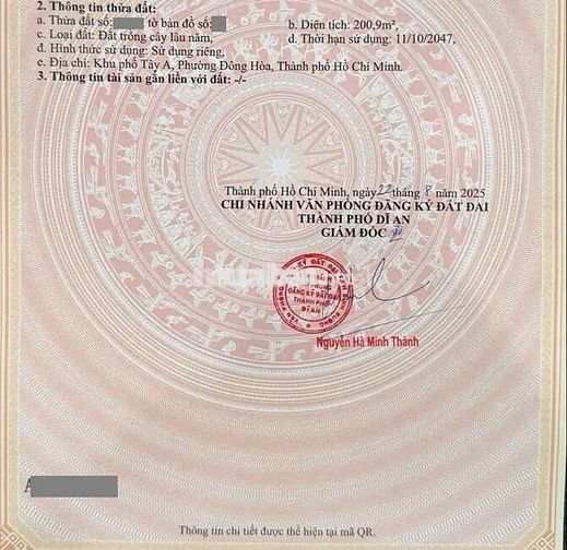 Đất đẹp 200m ngang 7,5m kdc gần BigC Go vào 700m p. Đông Hòa Dĩ An