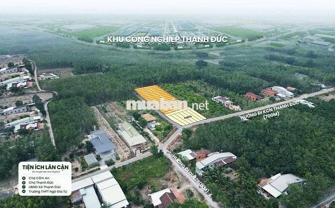 BÁN ĐẤT THỔ CƯ 500TR PHÁP LÍ SẠCH Ở KCN THẠNH ĐỨC - GÒ DẦU - SỔ HỒNG