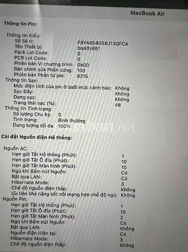 Macbook Air M2 16GB 256GB mới mua 2025 pin sạc 5 lần.