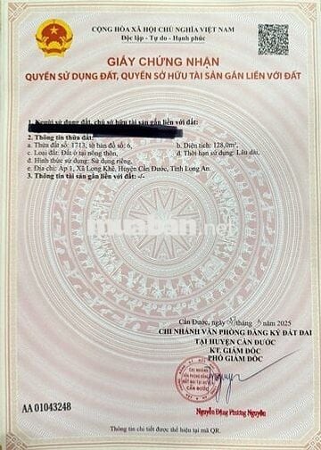 Siêu phẩm thổ cư nở hậu Ấp 1, Long Khê, Cần Đước