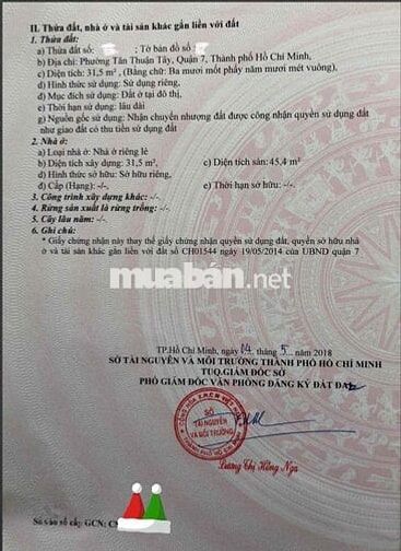 Cần bán nhà cấp 4 mặt tiền Huỳnh tất phát. Q7 ngay khu chế xuất