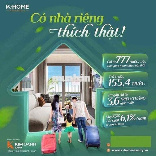 NHÀ Ở XÃ HỘI HOÀ PHÚ - K-HOME NEW CITY MỞ BÁN