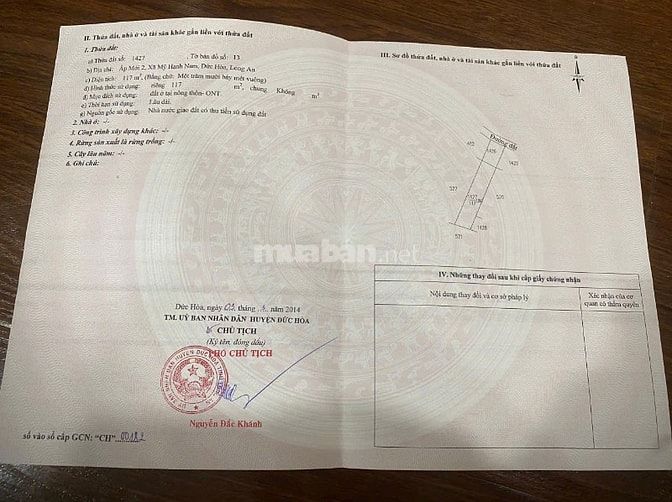 CHÍNH CHỦ CẦN BÁN 158M2 THỔ CƯ, ĐẤT GẦN CHỢ, GẦN BỆNH VIỆN, GẦN ỦY BAN