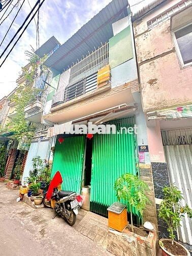 NHÀ MẶT TIỀN HẺM THÔNG Ô TÔ - GẦN NGÃ TƯ BỐN XÃ, DT: 4m x 5m . Nhà 3 T
