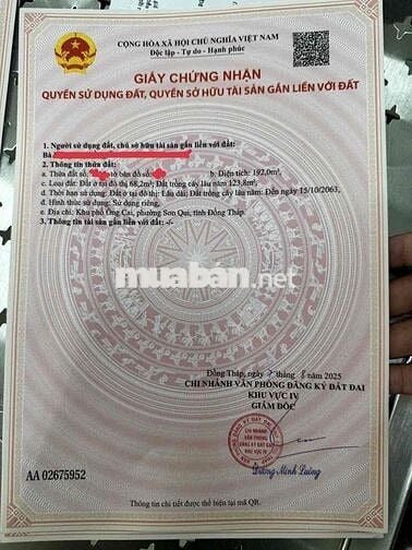 Chính chủ bán gấp lô đất 2 MT Đ.QL50 Tân Trung Gò Công Tiền Giang