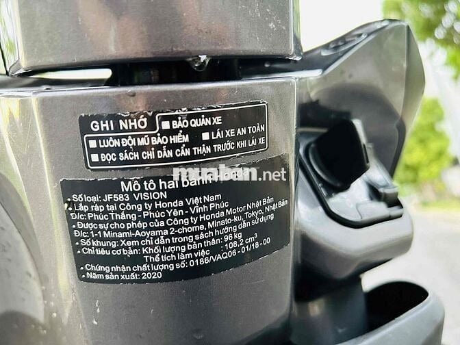 Chính chủ Nữ chạy HonDa Vision 2020 110cc Sang tên
