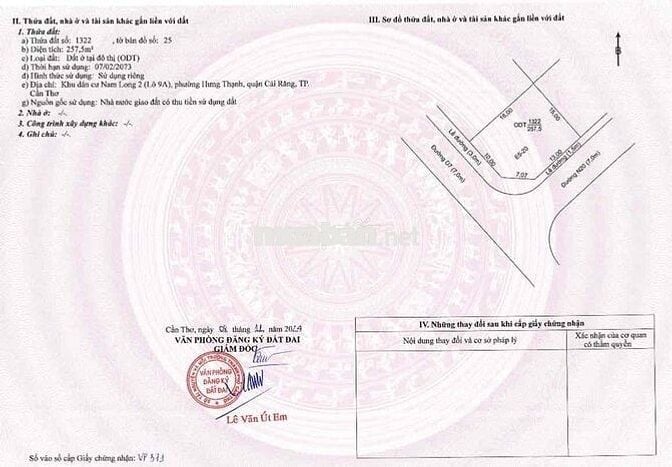 BÁN NỀN BIỆT THỰ GÓC 2 MẶT TIỀN KDC NAM LONG (9A) CẦN THƠ - 13.5 TỶ