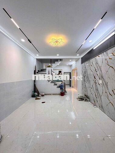 NHÀ MỚI 1/ HẺM THÔNG Ô TÔ - GẦN NGÃ TƯ BỐN XÃ, DT: 4m x 10m (40m²).