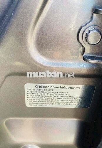 Honda City 2017,số Tự Động -xe cá nhân đẹp