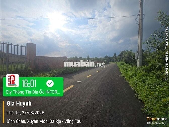 Chính chủ bán 9722,1m2 đất phủ hồng đã có sẵn 300m2 đất ở Bình Châu