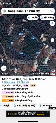 BÁN 124M MẶT TIỀN ĐƯỜNG NHỰA PHƯỜNG TÂN THÀNH - VŨNG TÀU HCM