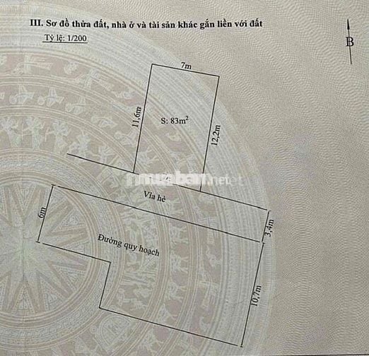 Bán đất 83m TĐC Sở Tư Pháp hướng Tây Nam