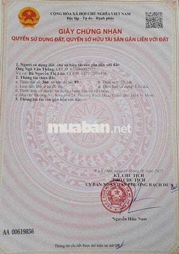 BÁN LÔ ĐẤT TÁI ĐỊNH CƯ PHƯỜNG 10 TP.VT GIÁ SIÊU TỐT 6,85 TỶ CÒN BỚT