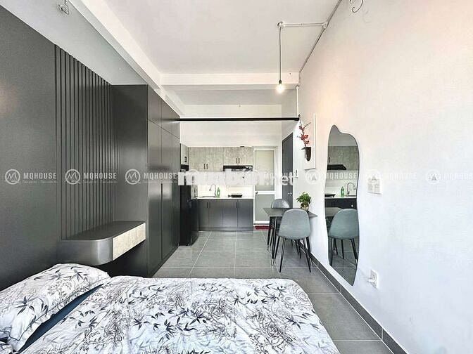 CHO THUÊ CĂN HỘ BAN CÔNG FULL NỘI THẤT GẦN HỌC VIỆN HÀNG KHÔNG, ETOWN