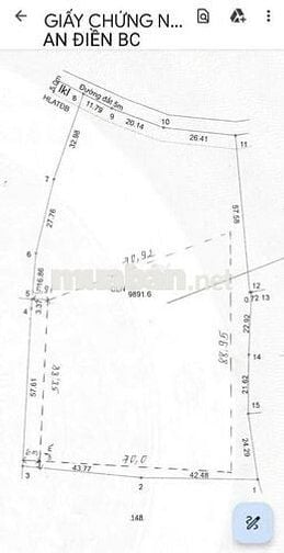 Cần bán đất SKC tại An Điền Bến Cát Bình Dương