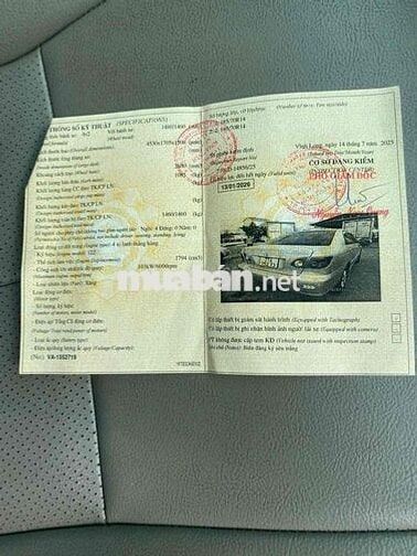 Toyota Corolla Altis 2001 -ngay chu ký ủy quyền