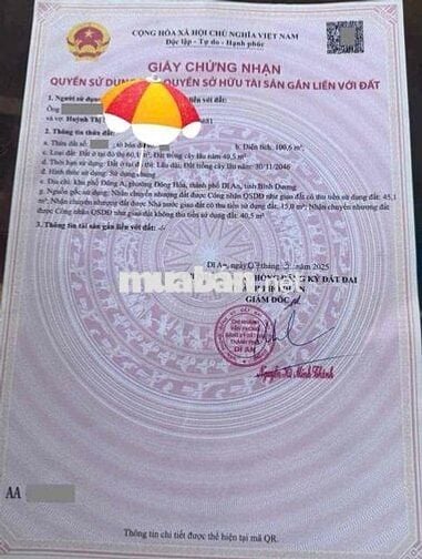 Đất mặt tiền đường Nguyễn Thị Út, p Đông Hoà, Tp Dĩ An