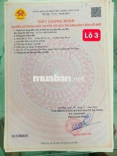 K584 TÔN ĐẢN, Bao Gồm 7Lô Cần bán giá chỉ 2tỷ550 -2tỷ650