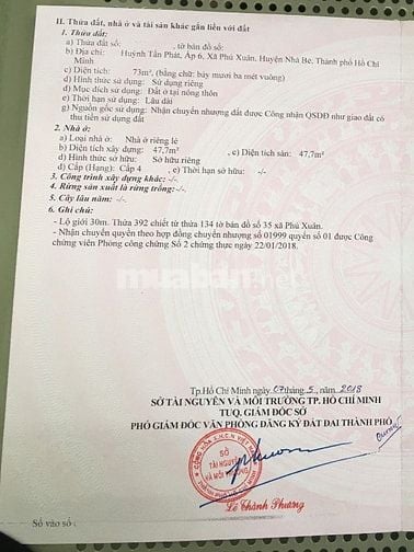BÁN NHÀ MẶT TIỀN : 19 HUỲNH TẤN PHÁT - X. PHÚ XUÂN - H. NHÀ BÈ - TPHCM