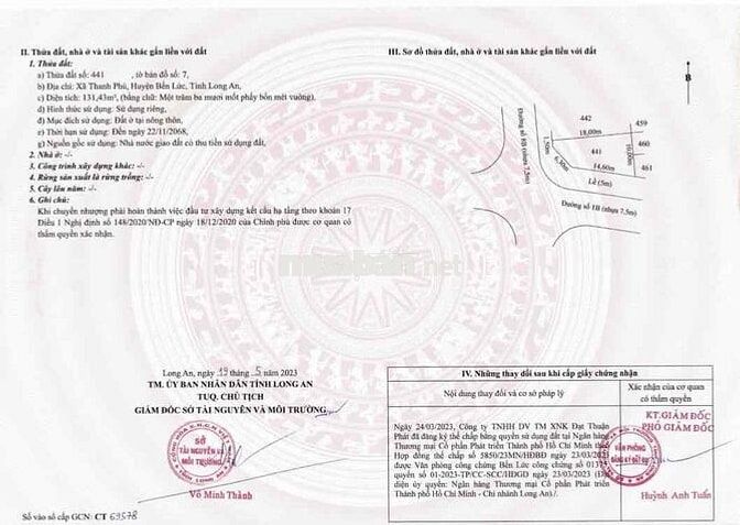 Bán Đất Nền Thổ Cư 100% - 2 mặt tiền , Có Sổ Hồng Riêng, Sang Tên Liền