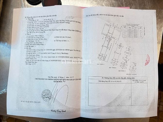 Bán nhà 115 Ỷ Lan, P.Hiệp Tân, Q.Tân Phú, Vị trí đẹp, đường 13m
