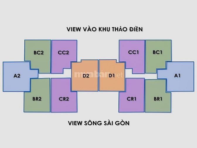 Cần bán Căn hộ tại River Garden Thảo Điền gồm 2 phòng ngủ 132m2