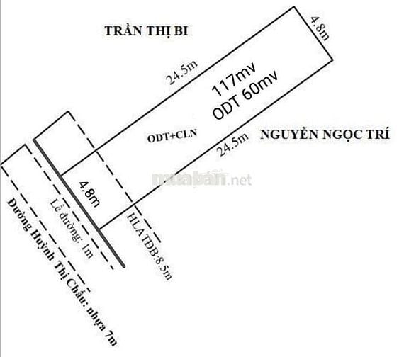 Đất Mặt tiền Huỳnh Thị Chấu. Thủ Dầu Một Bình Dương. Giá rẻ.